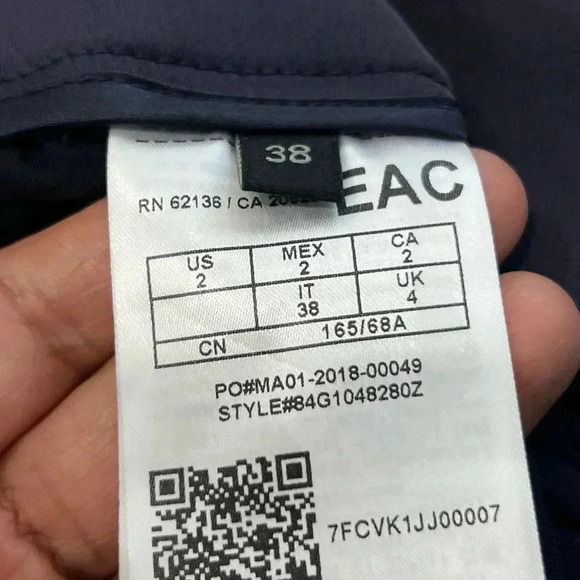 Marciano Los Ángeles Women's Pant Skinny navy blue Side Zipper Size us 2 - Picture 8 of 14